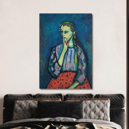 Ritratto Di Una Ragazza Alexej von Jawlensky avj77 quadro stampato su tela