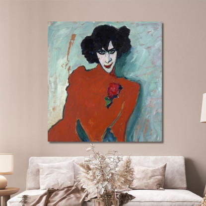 Ritratto Del Ballerino Alexander Sacharoff Alexej von Jawlensky avj80 quadro stampato su tela