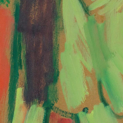 Figura Seminuda Con Capelli Lunghi Seduta Piegata Alexej von Jawlensky avj88 quadro stampato su tela
