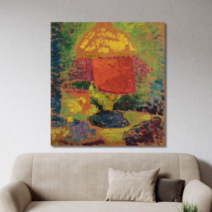 Natura Morta Con Lampada A Petrolio Alexej von Jawlensky avj98 quadro stampato su tela