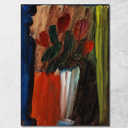 Fiori Di Natura Morta In Vaso Bianco Alexej von Jawlensky avj105 quadro stampato su tela