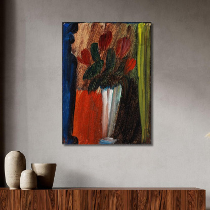 Fiori Di Natura Morta In Vaso Bianco Alexej von Jawlensky avj105 quadro stampato su tela