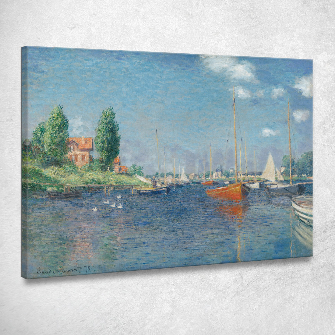 Barche Rosse Argenteuil Claude Monet mnt138 quadro stampato su tela Barche Rosse Argenteuil Claude Monet mnt138 quadro stampato su tela