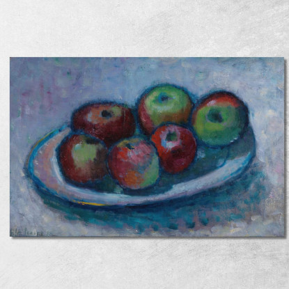 Piatto Con Le Mele Mela Still Life Alexej von Jawlensky avj112 quadro stampato su tela