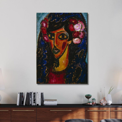 La Mantiglia Blu Alexej von Jawlensky avj114 quadro stampato su tela
