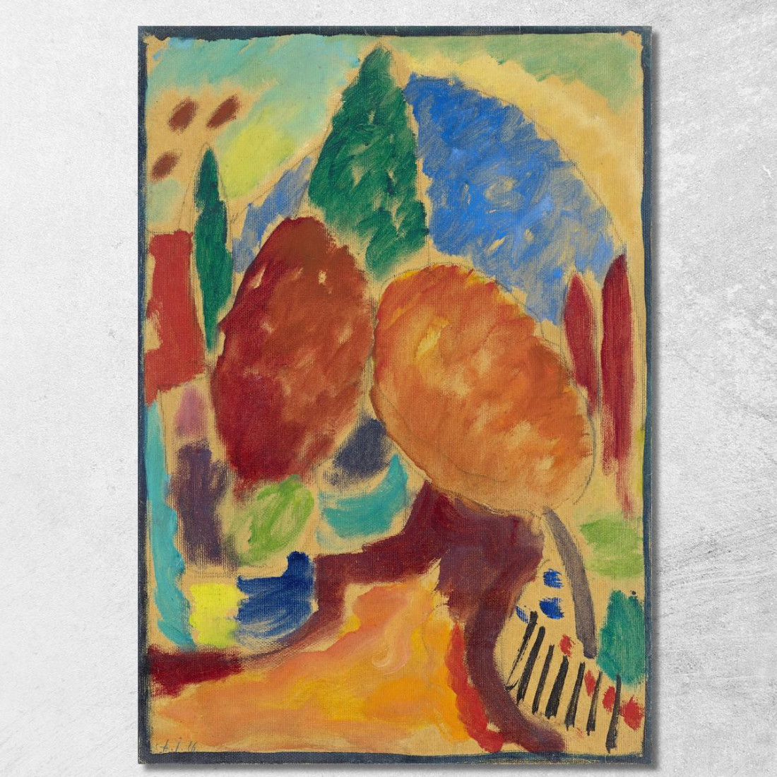 Il Sentiero Arancione Alexej von Jawlensky avj116 quadro stampato su tela Il Sentiero Arancione Alexej von Jawlensky avj116 quadro stampato su tela