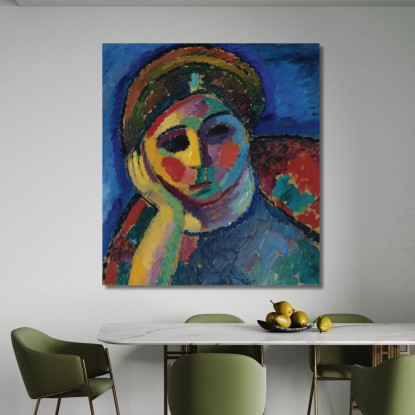 La Donna Pensante Alexej von Jawlensky avj117 quadro stampato su tela