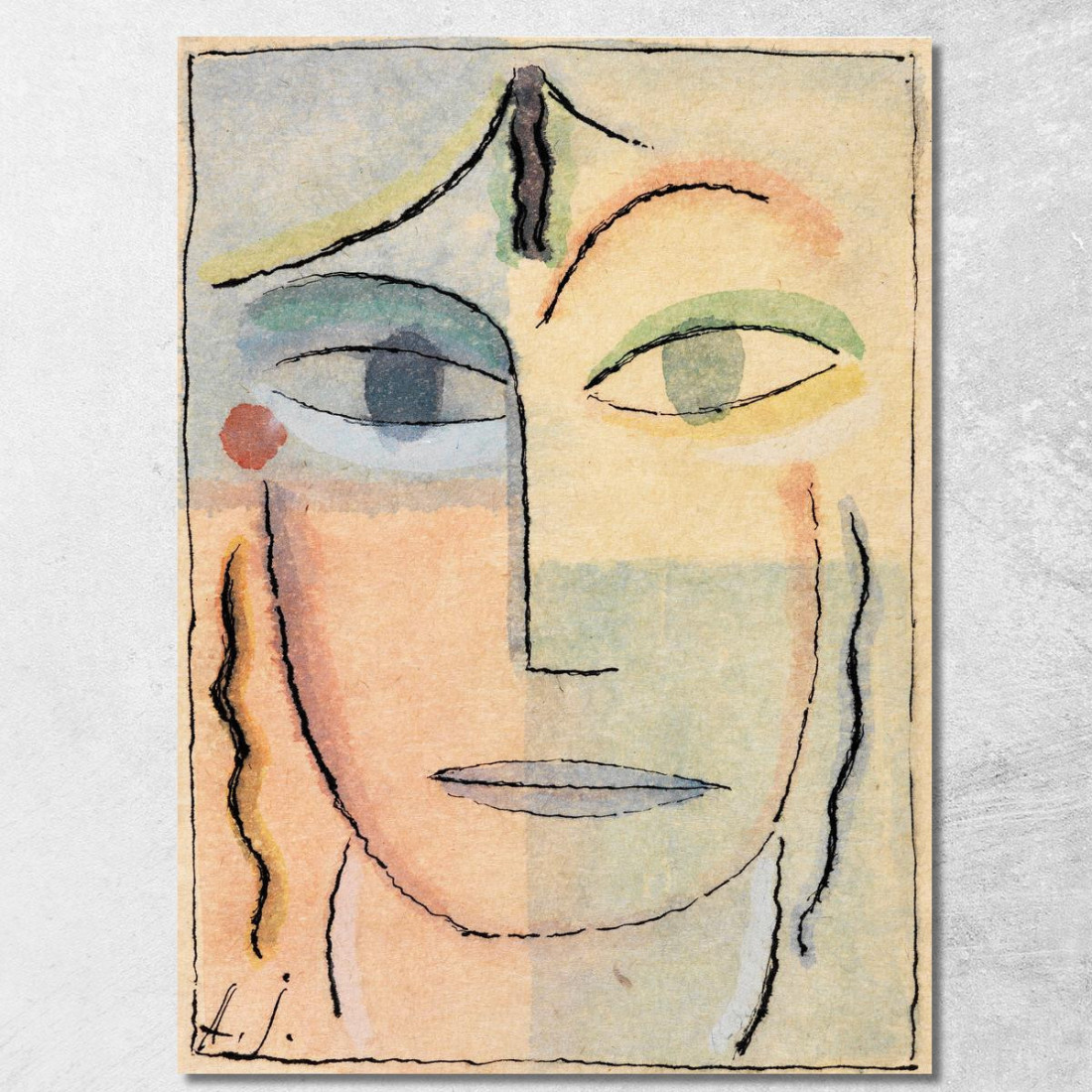 Testa Femminile Alexej von Jawlensky avj129 quadro stampato su tela Testa Femminile Alexej von Jawlensky avj129 quadro stampato su tela