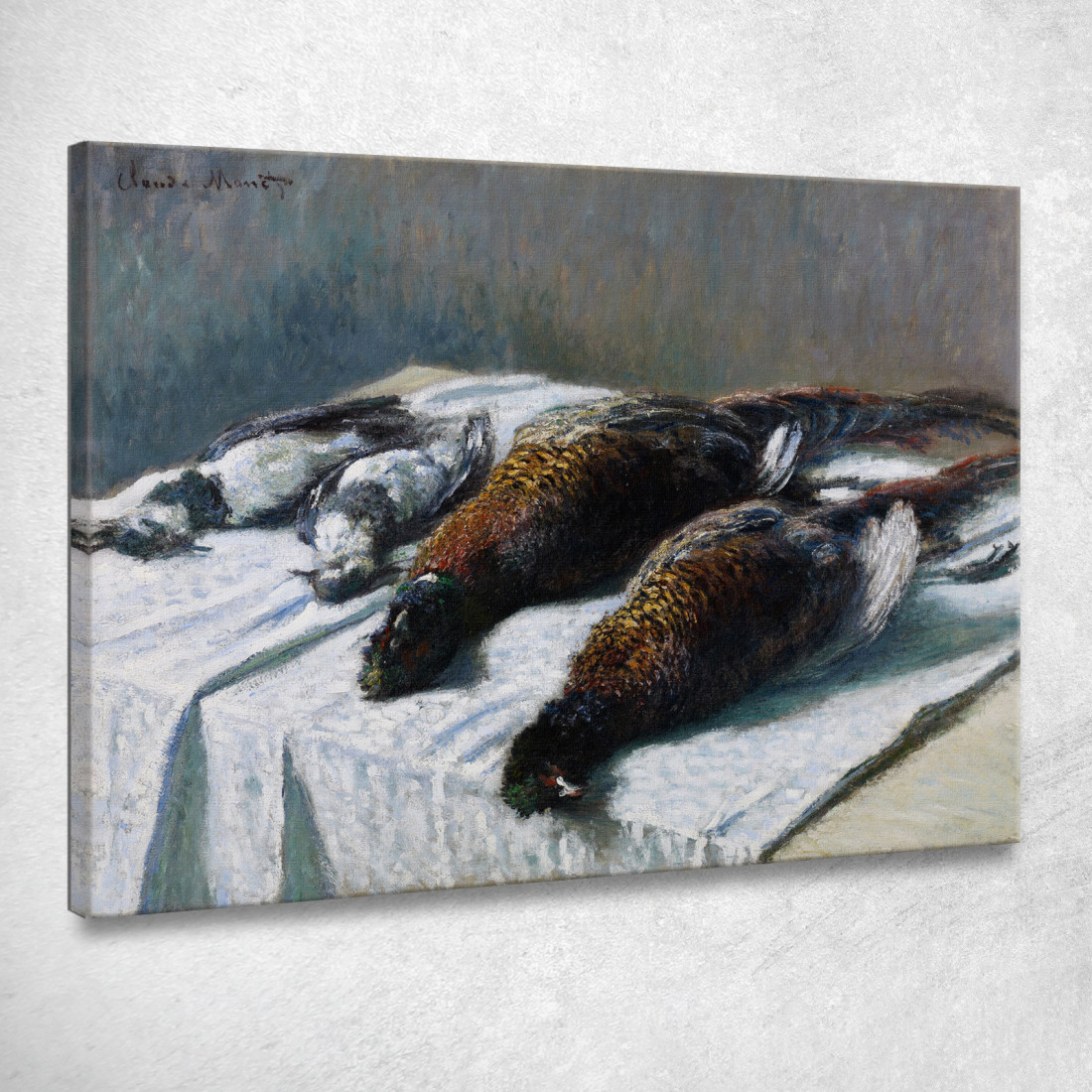 Natura Morta Con Fagiani E Pivieri Claude Monet mnt141 quadro stampato su tela Natura Morta Con Fagiani E Pivieri Claude Monet mnt141 quadro stampato su tela