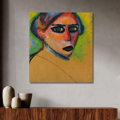 Volto Di Donna Alexej von Jawlensky avj132 quadro stampato su tela