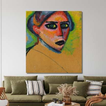 Volto Di Donna Alexej von Jawlensky avj132 quadro stampato su tela