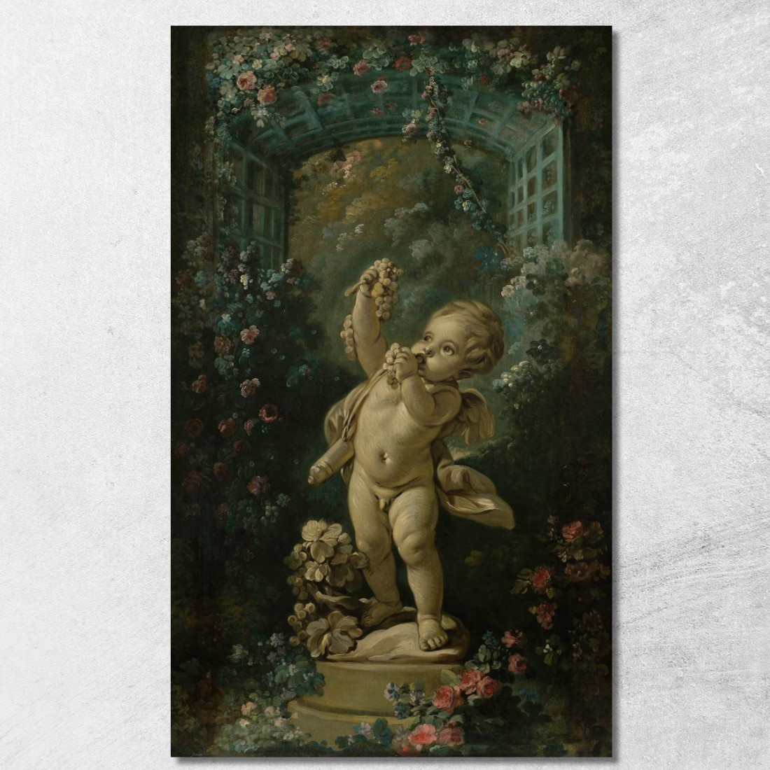 Amore Con L'Uva François Boucher fbc9 quadro stampato su tela Amore Con L'Uva François Boucher fbc9 quadro stampato su tela