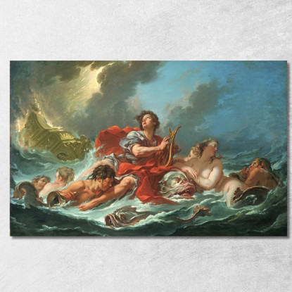 Arione Sul Delfino François Boucher fbc14 quadro stampato su tela