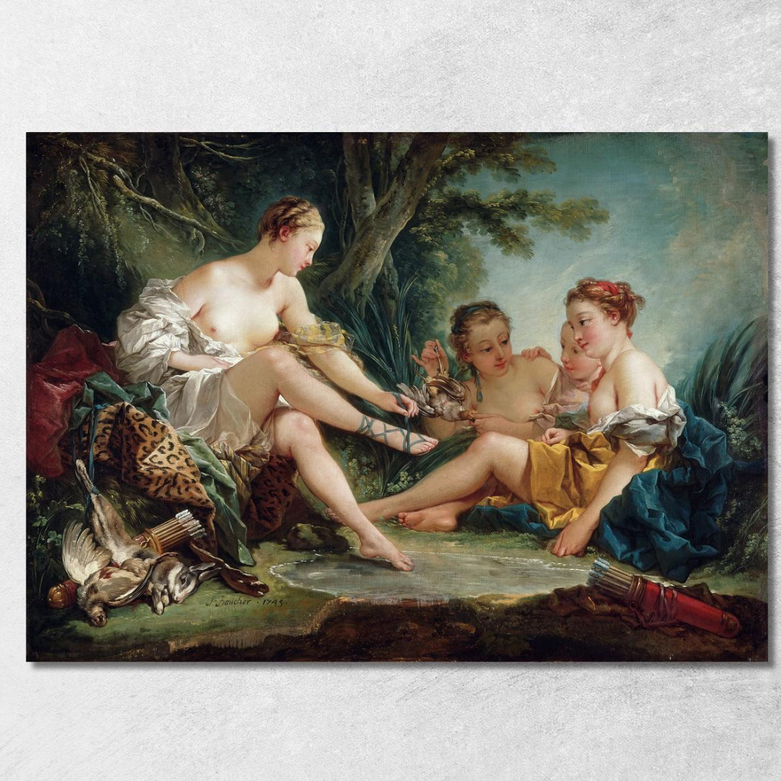 Diana Ritorna Dalla Caccia François Boucher fbc29 quadro stampato su tela Diana Ritorna Dalla Caccia François Boucher fbc29 quadro stampato su tela