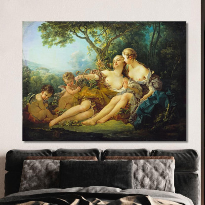 Erigone Conquistò Erigone Vanitosa François Boucher fbc30 quadro stampato su tela