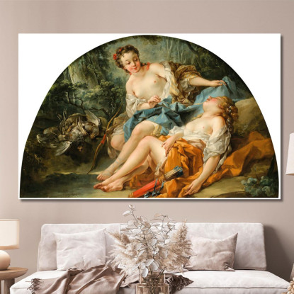 Ninfe A Caccia François Boucher fbc34 quadro stampato su tela