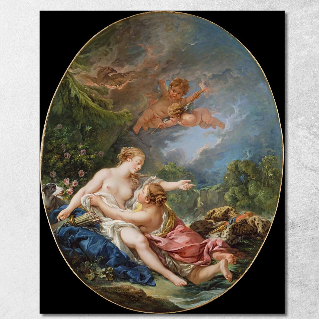 Giove E Callisto François Boucher fbc38 quadro stampato su tela