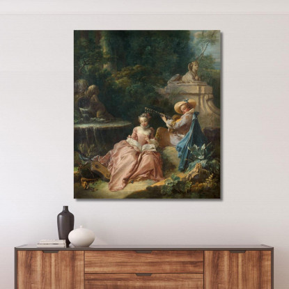 La Lezione Di Musica François Boucher fbc41 quadro stampato su tela