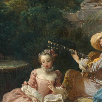 La Lezione Di Musica François Boucher fbc41 quadro stampato su tela