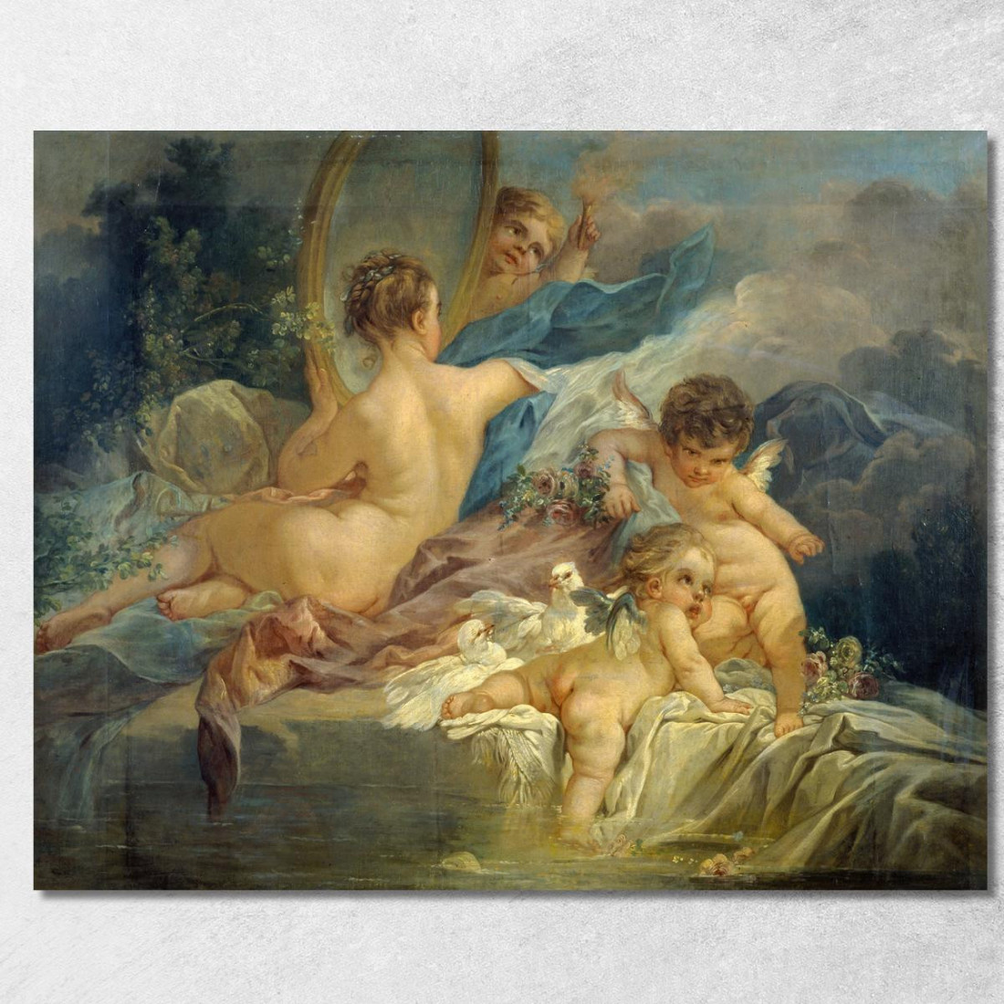 La Toilette Di Venere François Boucher fbc42 quadro stampato su tela La Toilette Di Venere François Boucher fbc42 quadro stampato su tela