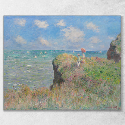 Passeggiata Sulla Scogliera A Pourville Claude Monet mnt157 quadro stampato su tela