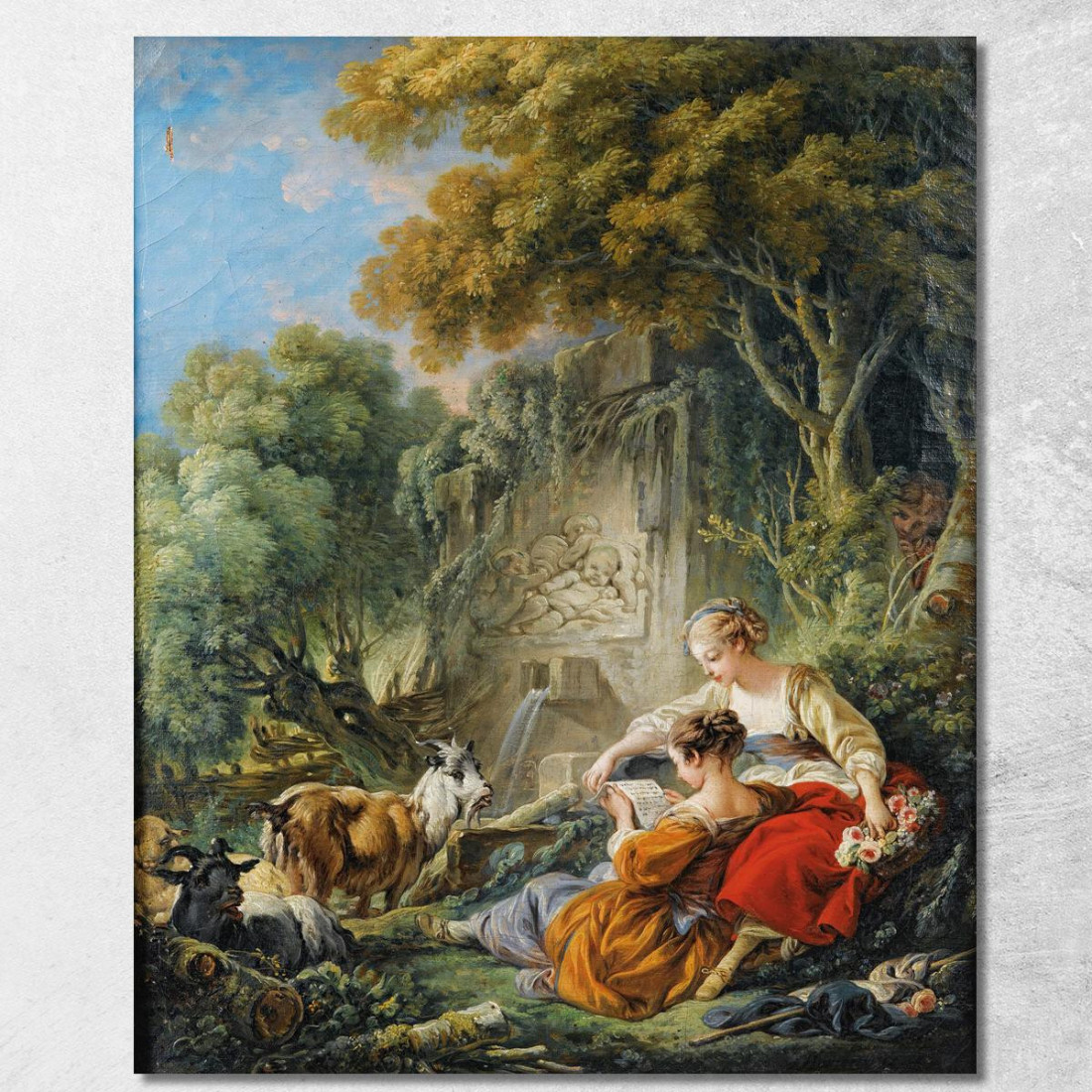 Leggere La Lettera François Boucher fbc72 quadro stampato su tela Leggere La Lettera François Boucher fbc72 quadro stampato su tela