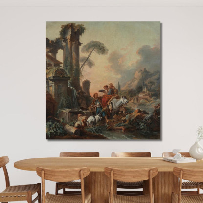Riposati Al Pozzo François Boucher fbc73 quadro stampato su tela