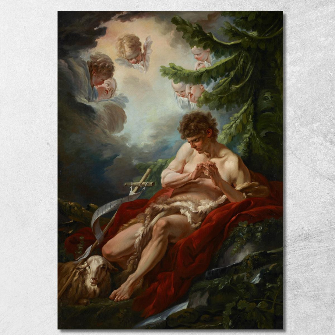 San Giovanni Battista François Boucher fbc75 quadro stampato su tela San Giovanni Battista François Boucher fbc75 quadro stampato su tela