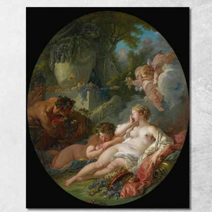 Baccanti Addormentate Sorprese Dai Satiri François Boucher fbc78 quadro stampato su tela