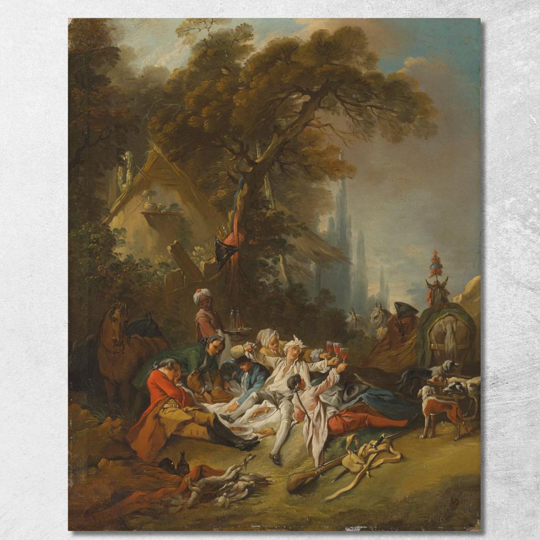 Il Resto Della Caccia François Boucher fbc98 quadro stampato su tela Il Resto Della Caccia François Boucher fbc98 quadro stampato su tela