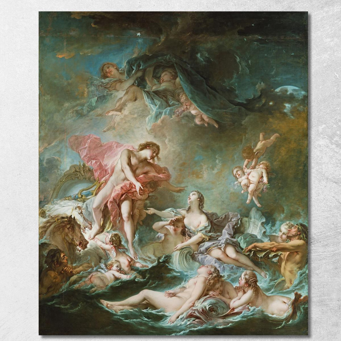 Il Tramonto Del Sole François Boucher fbc100 quadro stampato su tela Il Tramonto Del Sole François Boucher fbc100 quadro stampato su tela