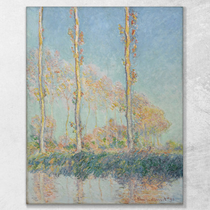 Pioppi Claude Monet mnt162 quadro stampato su tela