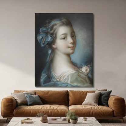 Ragazza Giovane François Boucher fbc116 quadro stampato su tela