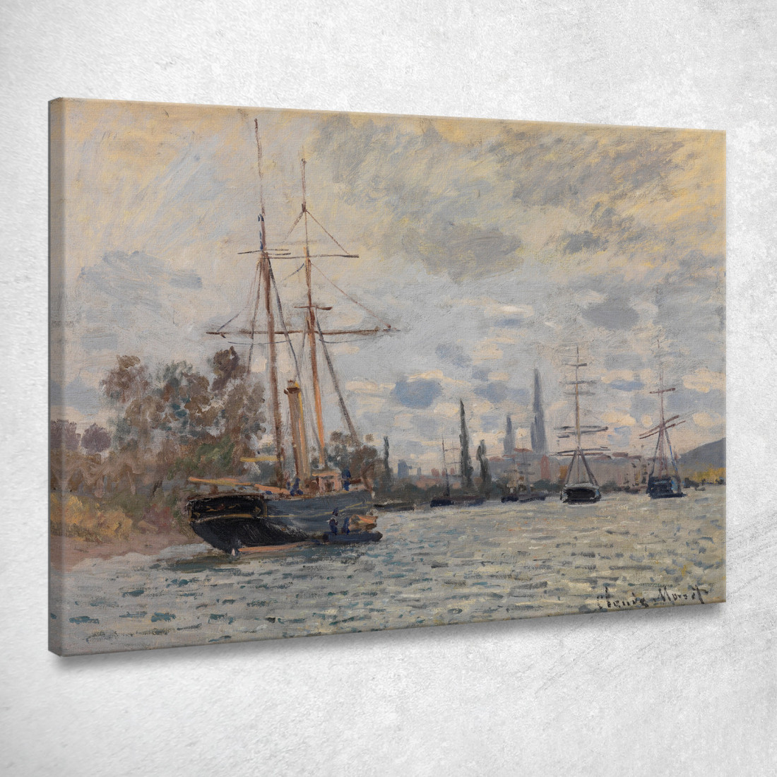 La Senna Vicino A Rouen Claude Monet mnt175 quadro stampato su tela La Senna Vicino A Rouen Claude Monet mnt175 quadro stampato su tela