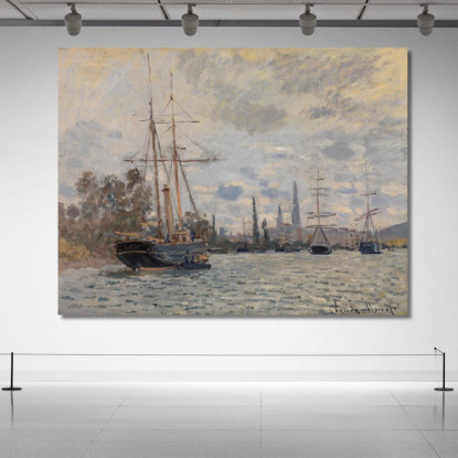 La Senna Vicino A Rouen Claude Monet mnt175 quadro stampato su tela