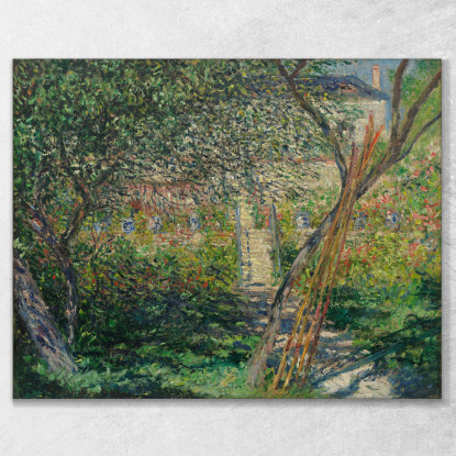 Il Giardino Di Vétheuil Claude Monet mnt182 quadro stampato su tela