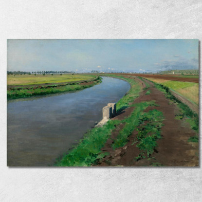 Rive Di Un Canale Vicino A Napoli Gustave Caillebotte gcl1 quadro stampato su tela