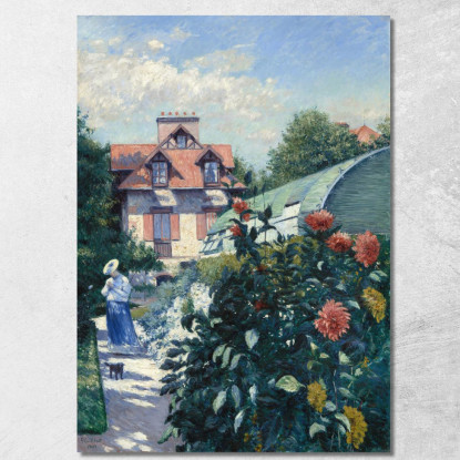 Giardino Delle Dalie Al Petit Gennevilliers Gustave Caillebotte gcl5 quadro stampato su tela