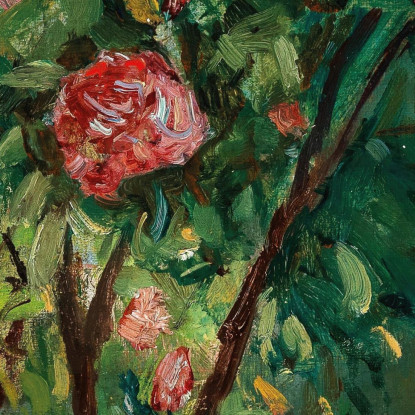 Il Cespuglio Di Rose In Fiore Gustave Caillebotte gcl14 quadro stampato su tela