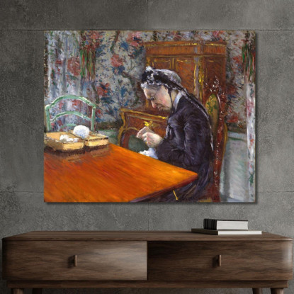 Mademoiselle Boissière Maglia Gustave Caillebotte gcl17 quadro stampato su tela
