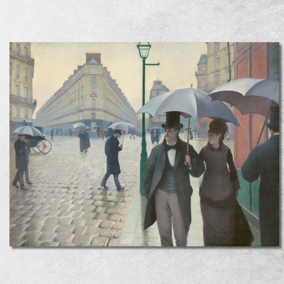 Parigi Street Giorno Di Pioggia Gustave Caillebotte gcl21 quadro stampato su tela Parigi Street Giorno Di Pioggia Gustave Caillebotte gcl21 quadro stampato su tela