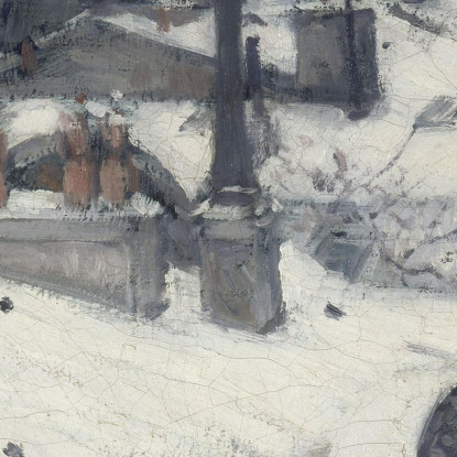 Tetti Nell'Effetto Neve Neve Gustave Caillebotte gcl25 quadro stampato su tela