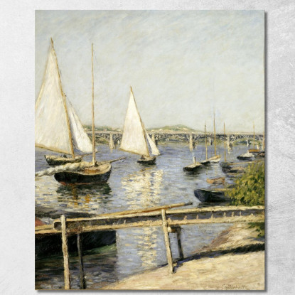 Barche A Vela Ad Argenteuil Gustave Caillebotte gcl26 quadro stampato su tela