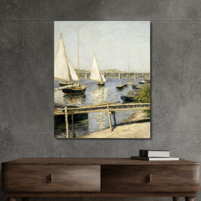 Barche A Vela Ad Argenteuil Gustave Caillebotte gcl26 quadro stampato su tela