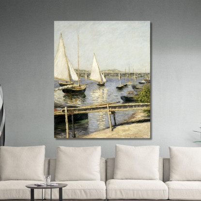 Barche A Vela Ad Argenteuil Gustave Caillebotte gcl26 quadro stampato su tela