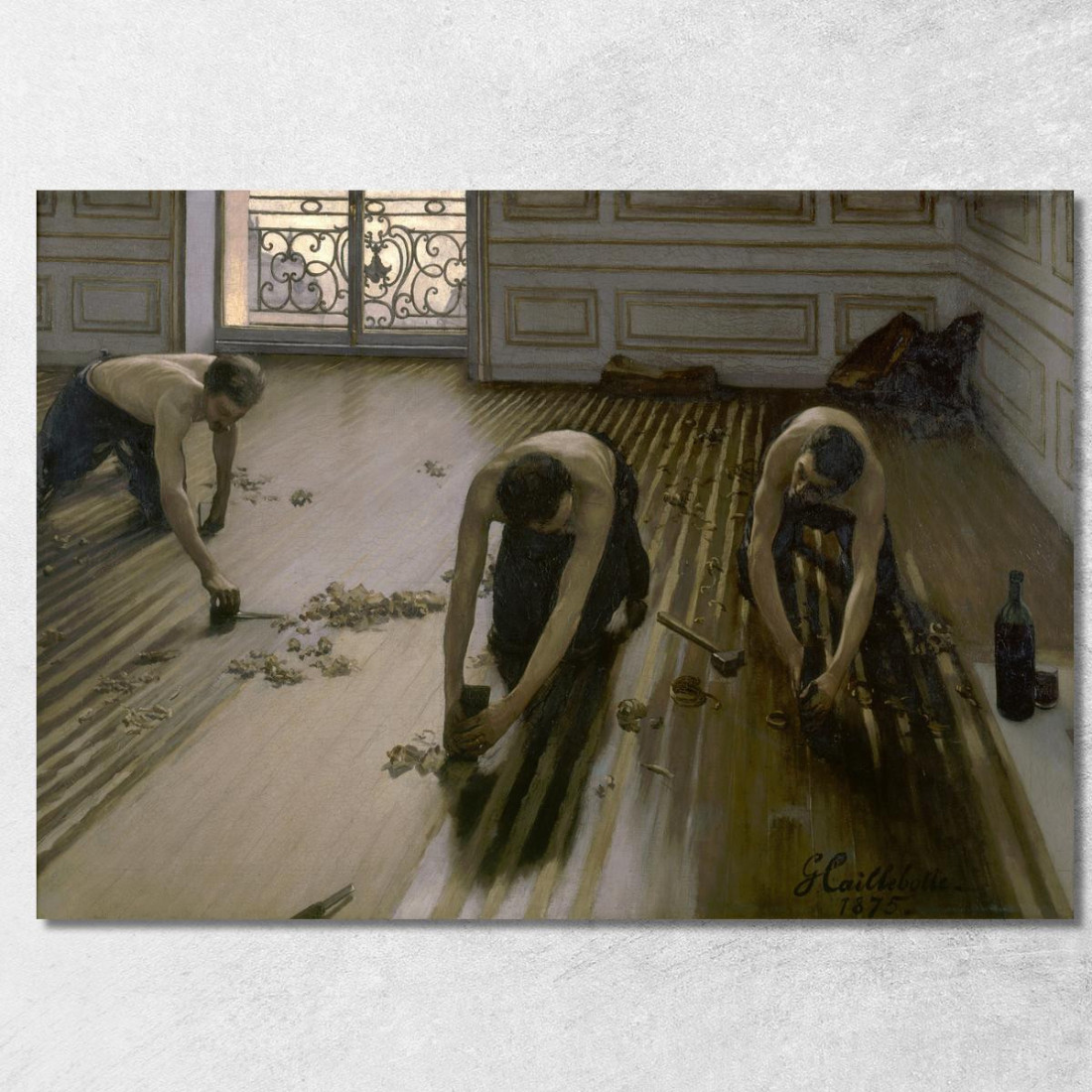 Le Pialle Da Pavimento Gustave Caillebotte gcl28 quadro stampato su tela Le Pialle Da Pavimento Gustave Caillebotte gcl28 quadro stampato su tela