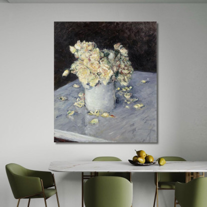 Rose Gialle In Un Vaso Gustave Caillebotte gcl36 quadro stampato su tela