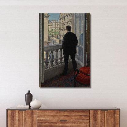 Giovane Alla Sua Finestra Gustave Caillebotte gcl38 quadro stampato su tela