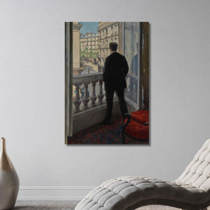 Giovane Alla Sua Finestra Gustave Caillebotte gcl38 quadro stampato su tela