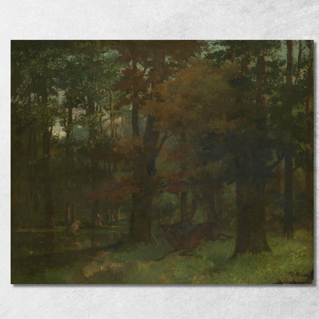 Nella Foresta Gustave Courbet cg1 quadro stampato su tela Nella Foresta Gustave Courbet cg1 quadro stampato su tela